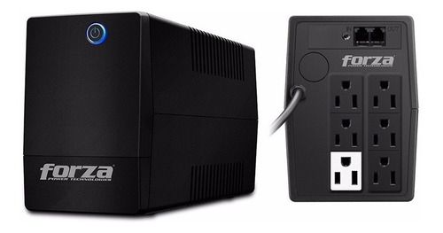 Imagen 2 de 4 de Ups Interactiva Forza Nt-751, 750va/375w, 6 Tomas, 1pc±25min Color Negro