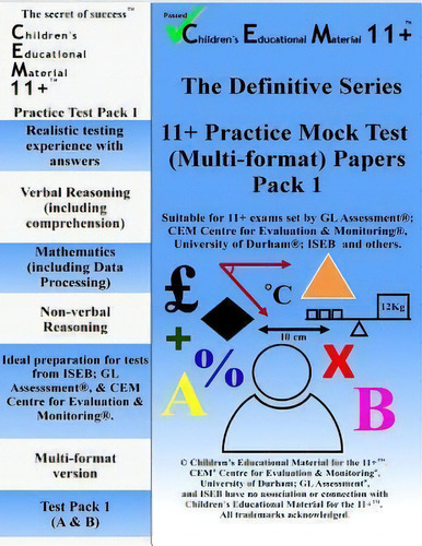 11+ Practice Mock Pack 1: The Definitive Series, De Children's Educational Material For The., Vol. 1. Editorial Createspace Independent Publishing Platform, Tapa Blanda En Inglés