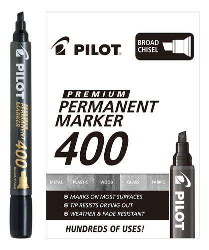 Pilot Premium 400 Marcadores Permanentes, Punta Cincel Punta