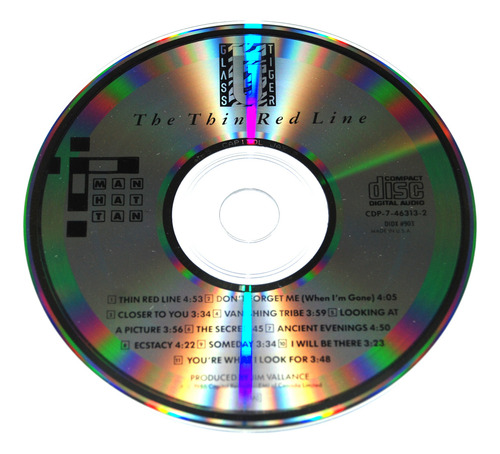 Glass Tiger Cd The Thin Red Line 1986 Importado 80s C1 (Usado)