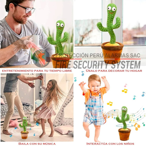 Imagen 2 de 5 de Cactus Bailarín De Peluche / Baila - Canta - Repite
