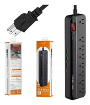 Comprar  Regleta-tomacorriente Ldnio 8 Socket 1 Tipo C Y 3 Usb A