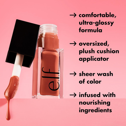 Aceite Labial E.l.f. Glow Reviver Nourishing Tinted Red Deli