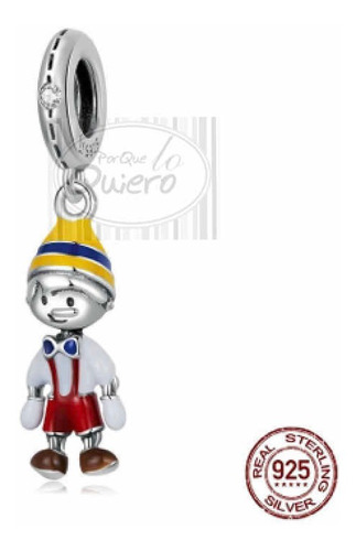 Charm 100% Plata S925 Pinocho Marioneta Cuento Para Pandora