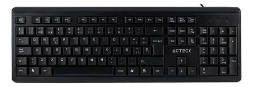 Teclado Multimedia Pc Alambrico Ergonomico Acteck Ac-928946