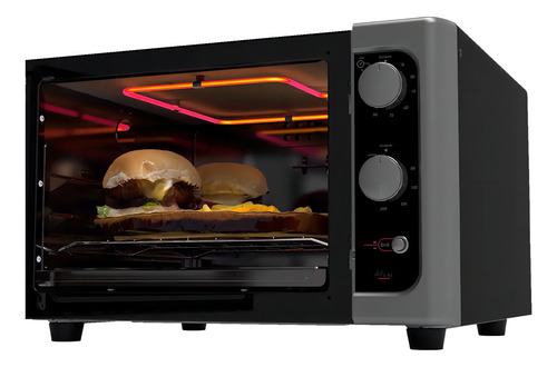 Forno de Bancada Elétrico Titanium com Grill Dourador Dako Supreme 44 Litros