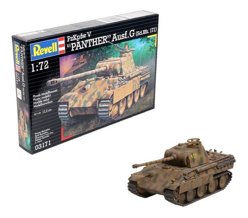 Tanque Pzkpfw V Panther Ausf.G Sd.Kfz 1/72 Kit modelo Revell