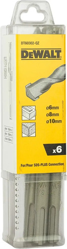 Set 6 Brocas Sds Plus 6, 8, 10mm X2 Dewalt Dt60302-qz - E.o.