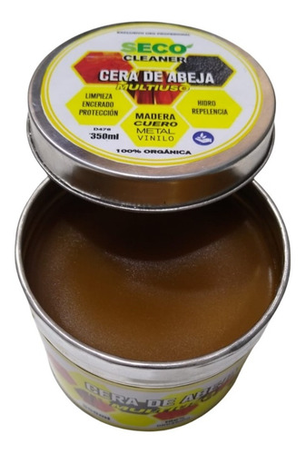 Imagen 1 de 8 de Cera De Abeja 350ml Cura Madera Cruda Tabla De Picar Mate