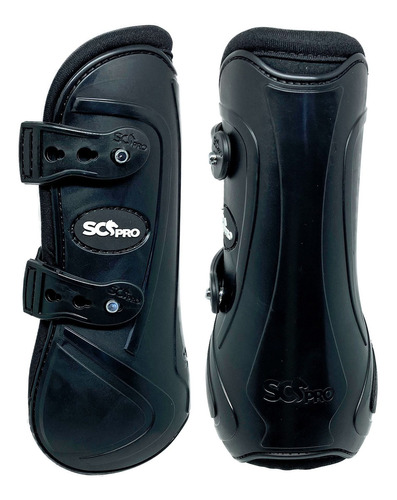 Caneleira Cavalo Pino Scpro Acessório Proteção Qm Vaquejada Cor Preto