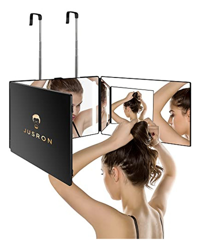 Jusron 3 Way Mirror For Self Hair Cutting, 360 Bdgxd