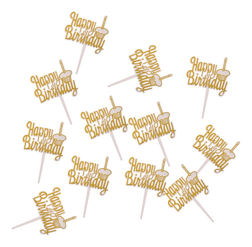 Imagen 5 de 10 de 12 Piezas Cake Toppers Para Fiesta De Cumpleaños Casa