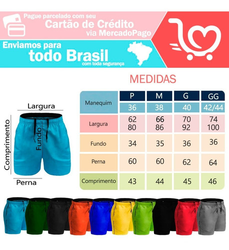 Imagem 5 de 7 de Kit 10 Bermuda Elástica Tactel Short Masculino Surf Academia
