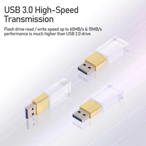 Laak 8 Gb Nuevo Cristal Transparente Rectángulo Unidad Flash