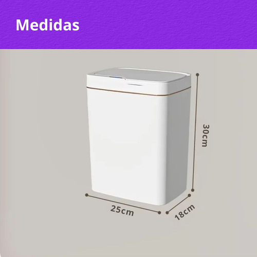 Lixeira Automática Com Sensor Inteligente Usb 14 Litros