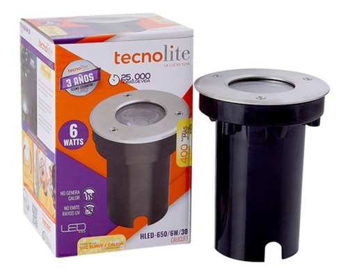 Lámpara Led Exterior Tecnolite 6w Empotrable Piso Satinado