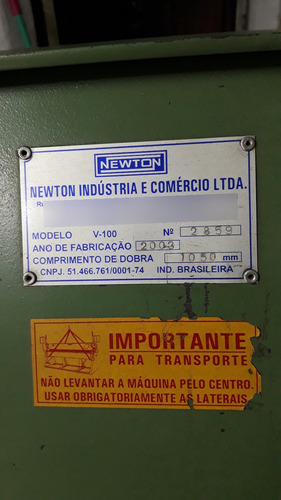 Dobradeira / Viradeira Manual Dentada Comp 1050 Mm Newlton (Usado)