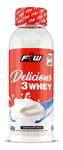 Delicious 3 Whey Protein Ftw Dose Única 40g Iogurte Grego