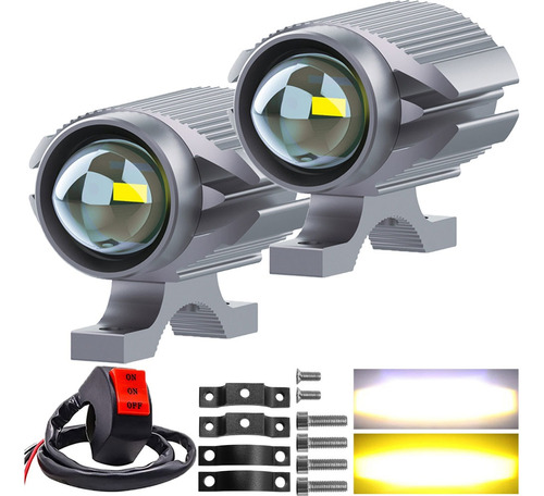 Par Faros Led Luces Auxiliares Moto Auto 80w Impermeable