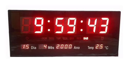 Relógio De Parede Led Digital Termômetro - Para Escritórios