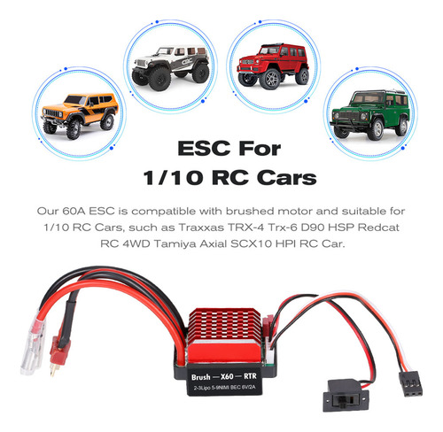 Coche Rc Rc Crawler 55t Con Motor De Escobillas 540, 3 Ranur
