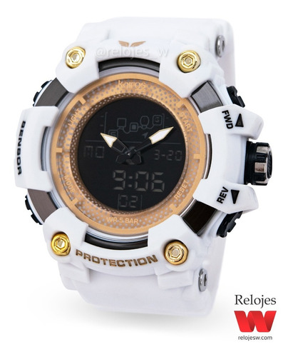 Reloj Kairos Hombre Ad105-7g Blanco Negro