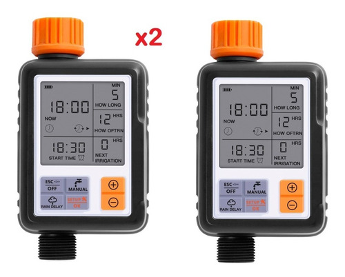 Programador Controlador De Riego Automático Para 2 Zonas 