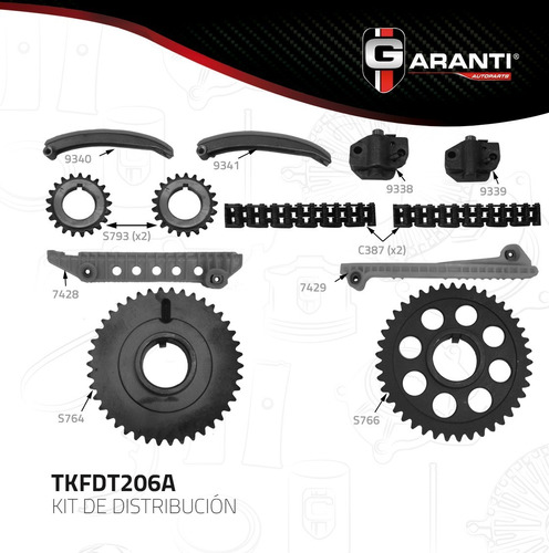 Kit Distribucion Tiempo Ford Mustang 4.6l 1999-2000 Favorito