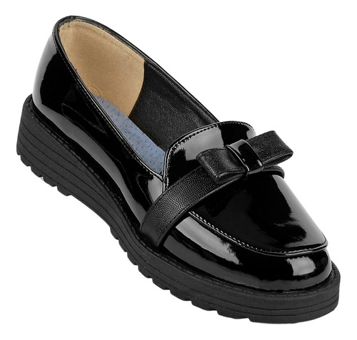 Zapato Basico Niña Negro Tipo Charol Stfashion 20303701