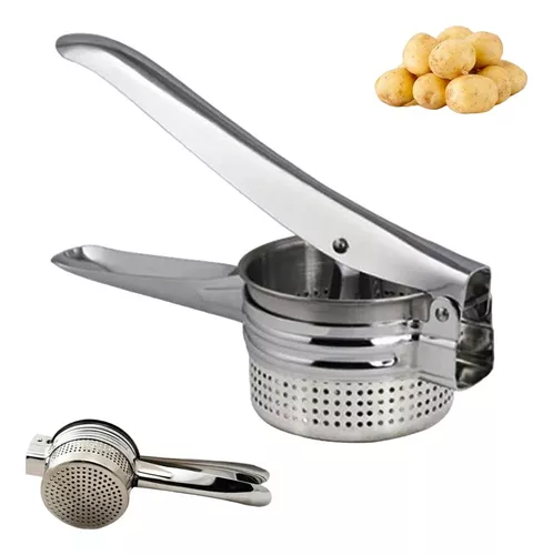 2 Piezas Prensador de Patatas de Acero Inoxidable, Machacador de Patatas  Manual, Triturador Aplastador de Patatas, Potato Masher Prensa Patatas para  Pure para Calabaza, Patata Dulce, Frutas, Verduras : : Hogar y