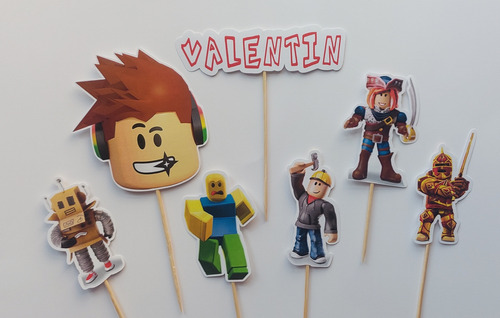 Roblox Adorno Para Torta, Topper Torta Roblox Personalizado Varios Colores Roblox