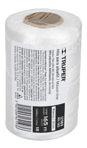 Hilo Albañil 165m Blanco Truper // Ferre Val