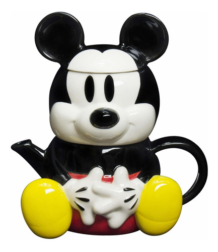 Mickey Mouse T-4 one San1812 (conjunto De Taza Y Tetera Con