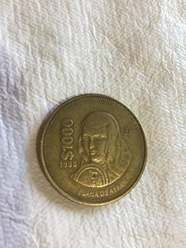 Imagen 1 de 2 de Moneda Antigua 1000 Pesos Sor Juana Inés De La Cruz