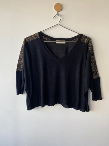 Sweater Negro Con Lurex Jazmin Chetar Talle S - M