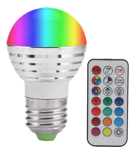 . Bombilla Led E27 De 3 W Rgb Que Cambia De Color