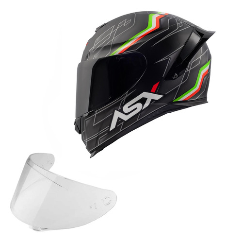 Capacete Asx + Viseira Extra + Spoiler Eagle Racing Oferta