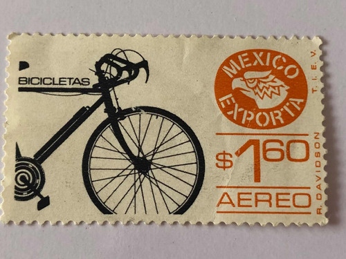 Sello Postal México 1975 Bicicletas 1.60 Buen Estado