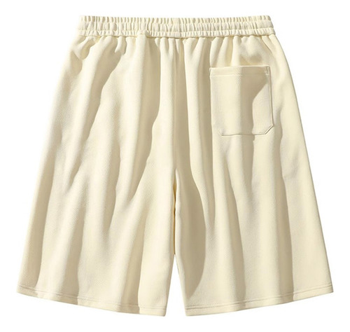 Pantalones Cortos Casuales De Cintura Elástica De Verano Par