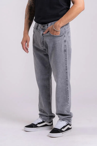 Jean Pantalon Oversize Relaxed Fit Grey Gris Claro Premium