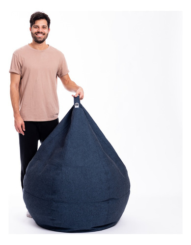 Puff Bean Bag Maxi Jeans Escuro