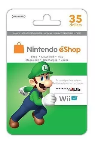 Cartão Nintendo Eshop Usa Switch 3ds Wii U Ecash $50 Dolares