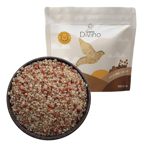 Arroz Grano Divino Cateto Integral 1kg (5 Pacotes)