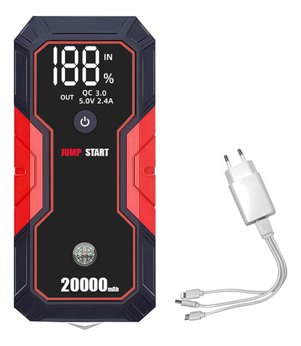 Arrancador De Coche Portátil 20000mah 12v Batería (gas 5.0l,