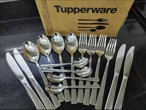 Tupperware | Utensílios Faqueiro Talheres 16 Peças Aço Inox