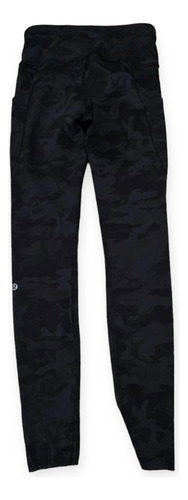 Legging Lululemon Talla 4 Gris Con Azul Camuflaje (Usado)