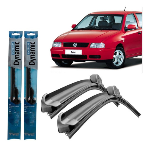 Juego Kit Escobillas Volkswagen Polo 2001 2002 2003 2004