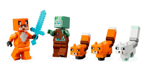 Imagen 5 de 5 de Bloques para armar Lego Minecraft 21178 193 piezas en caja