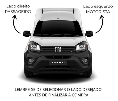 Par Retrovisor Nova Fiorino 2015 A 2024 Com Controle Manual