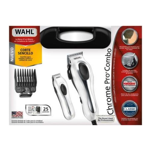 Kit De Corte Para Cabello Wahl Chrome Con 25 Pzas